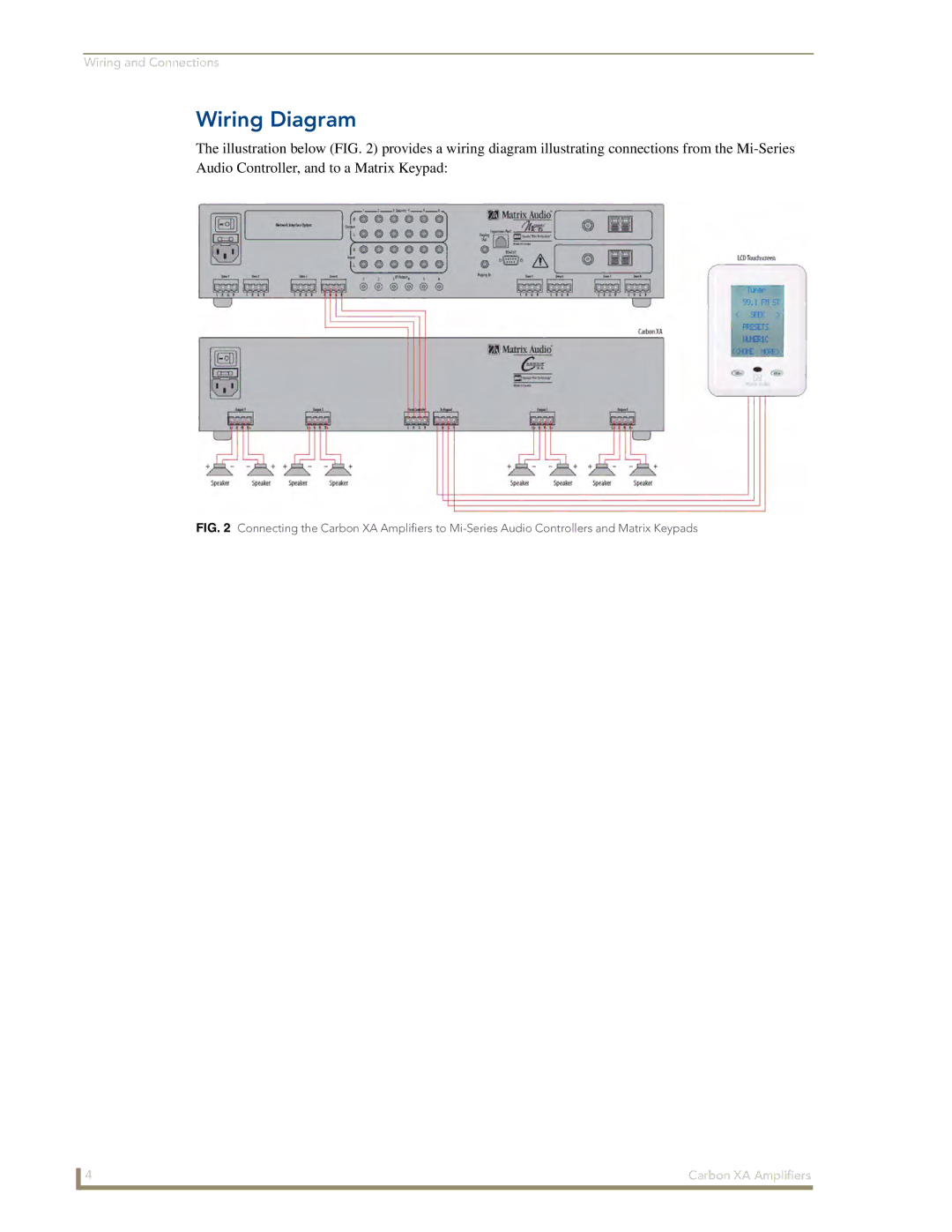 AMX DAS-AMP4 manual Wiring Diagram 