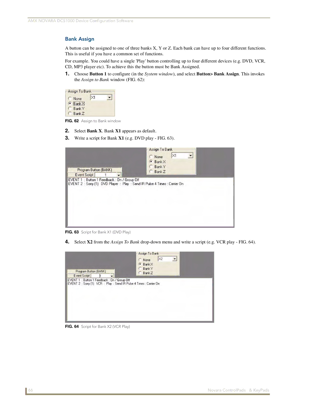 AMX DCS1000, 1000 Series manual Bank Assign, Assign to Bank window 