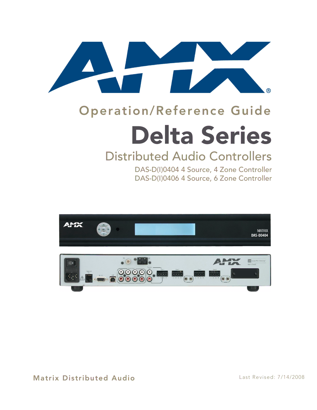 AMX Delta Series manual 