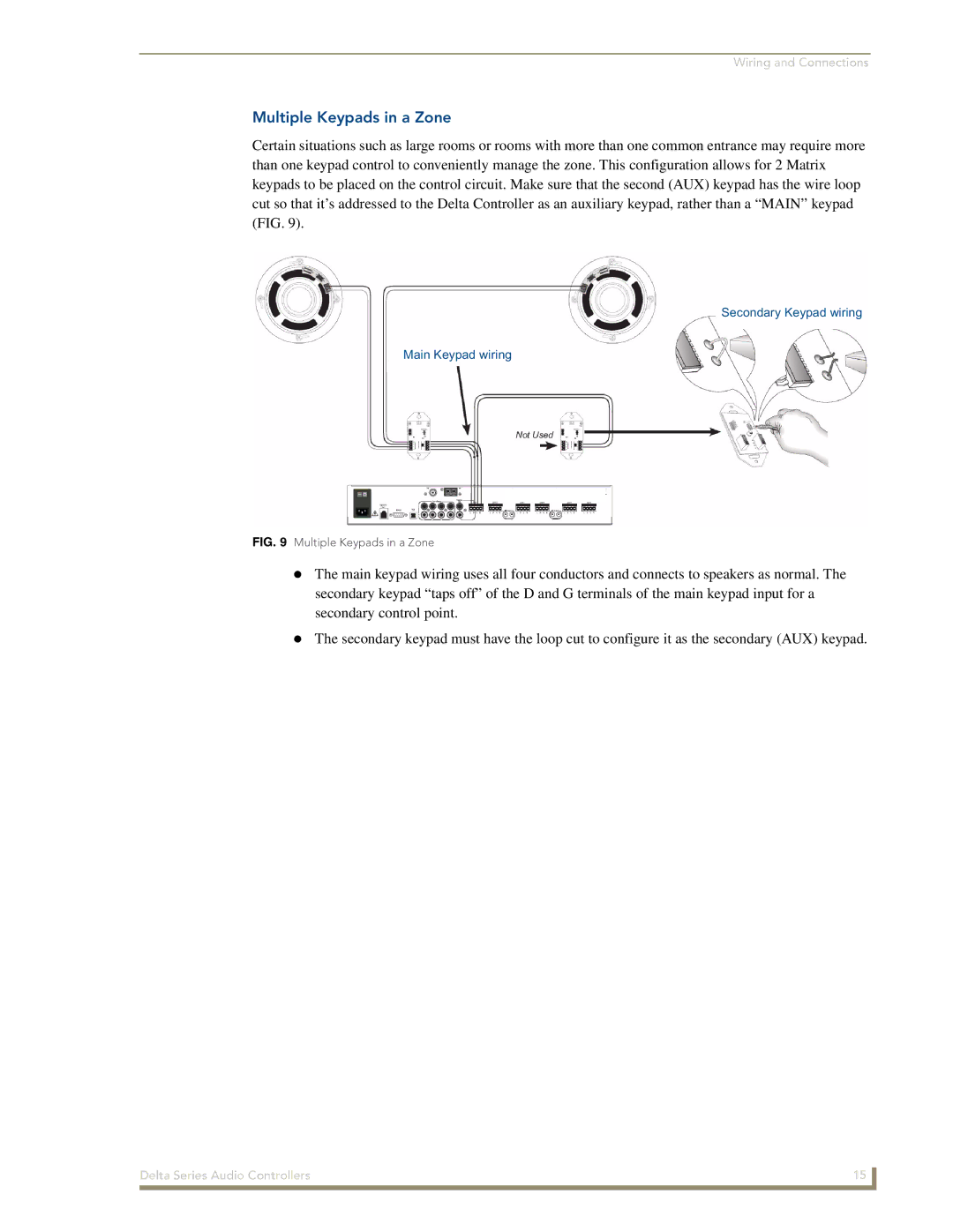 AMX Delta Series manual Multiple Keypads in a Zone 