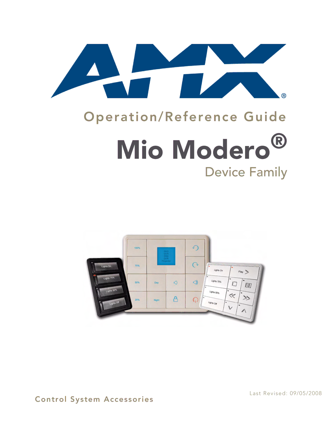 AMX Device Family manual Mio Modero 