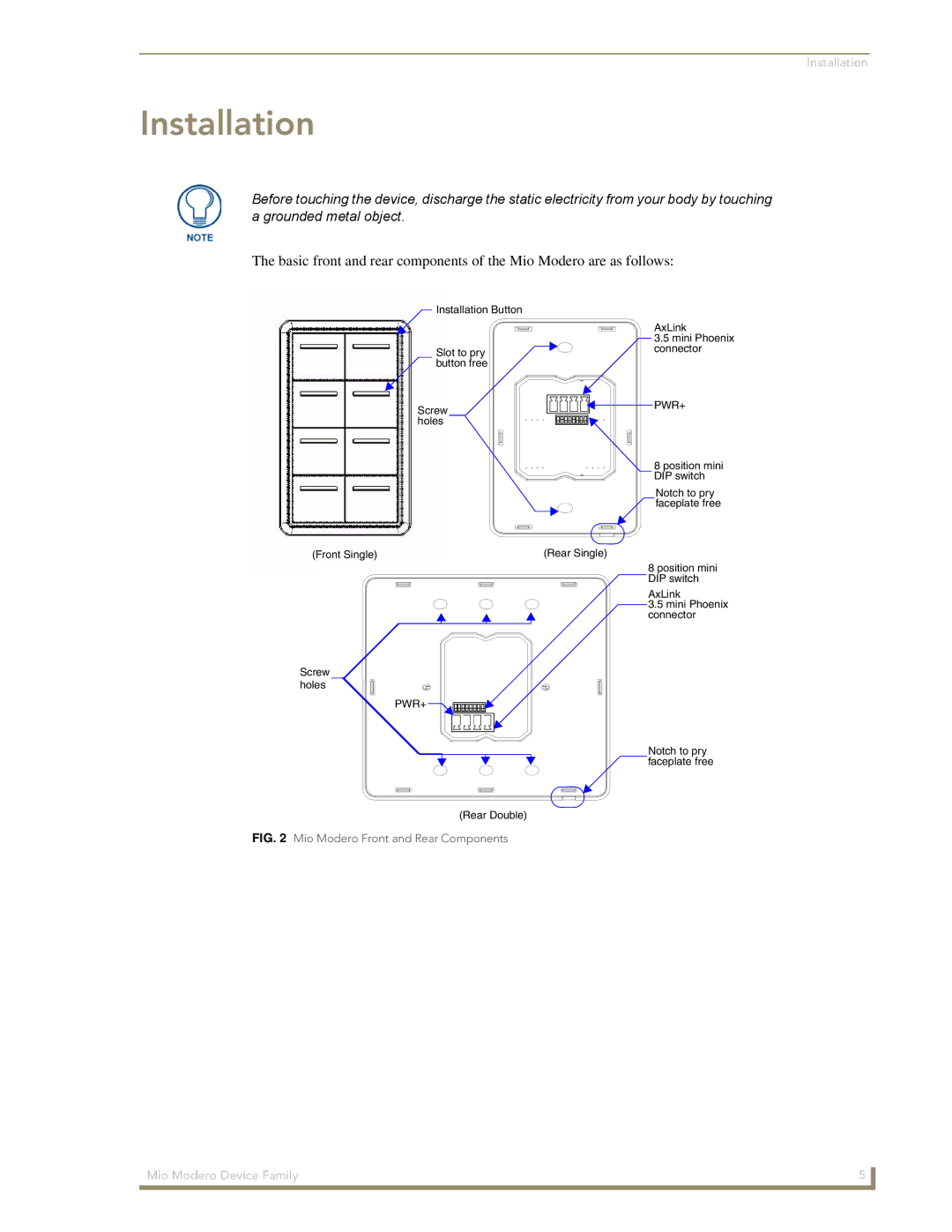 AMX Device Family manual Installation, Pwr+ 