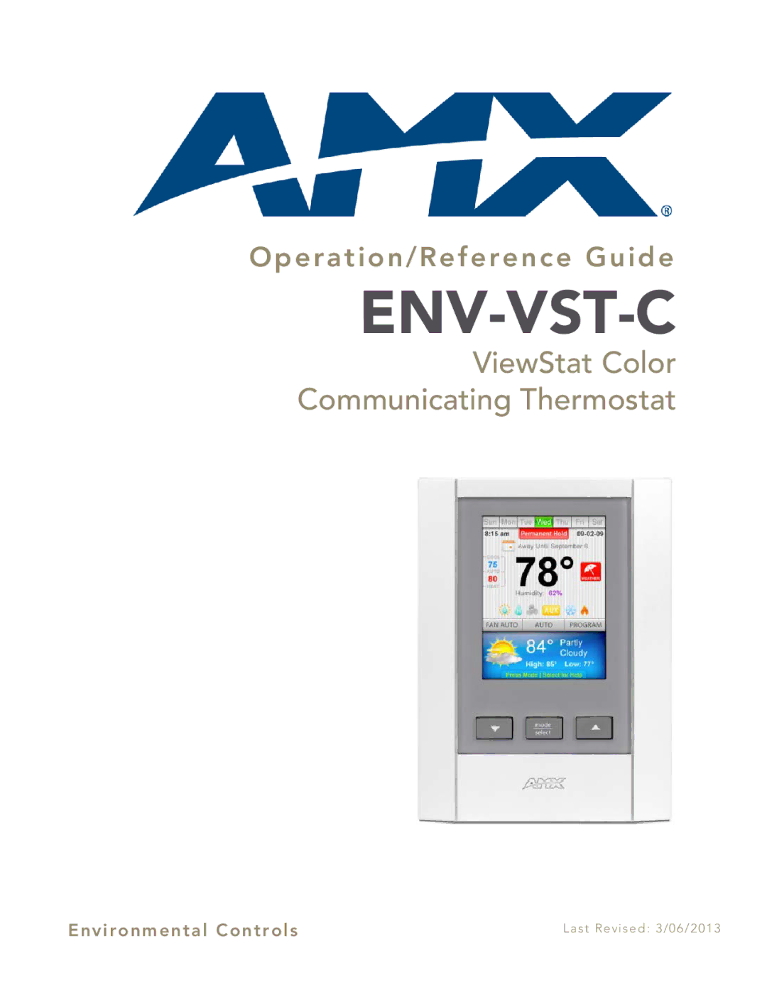 AMX ENV-VST-C manual Env-Vst-C 