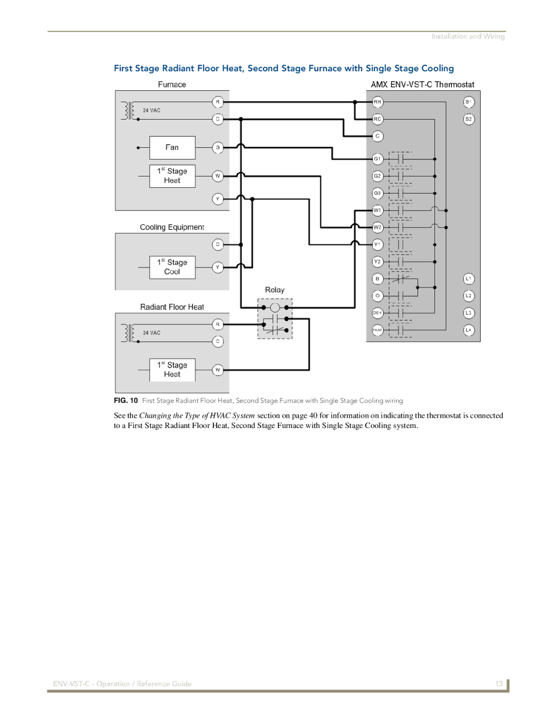 AMX ENV-VST-C manual Installation and Wiring 