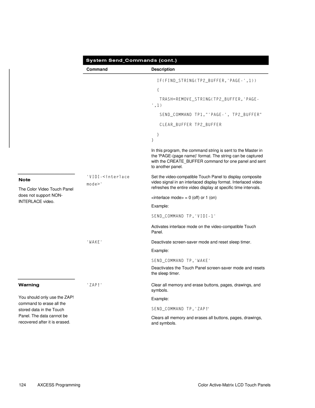 AMX G3 manual This program, the command string is sent to the Master 