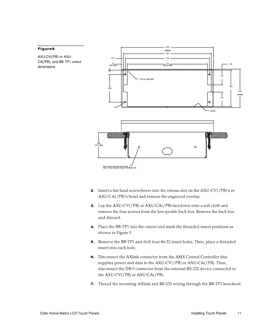 AMX G3 manual Frame 