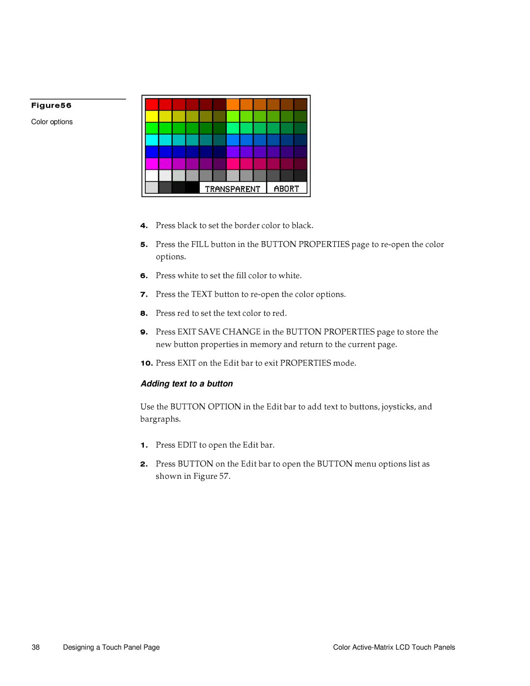 AMX G3 manual Adding text to a button 