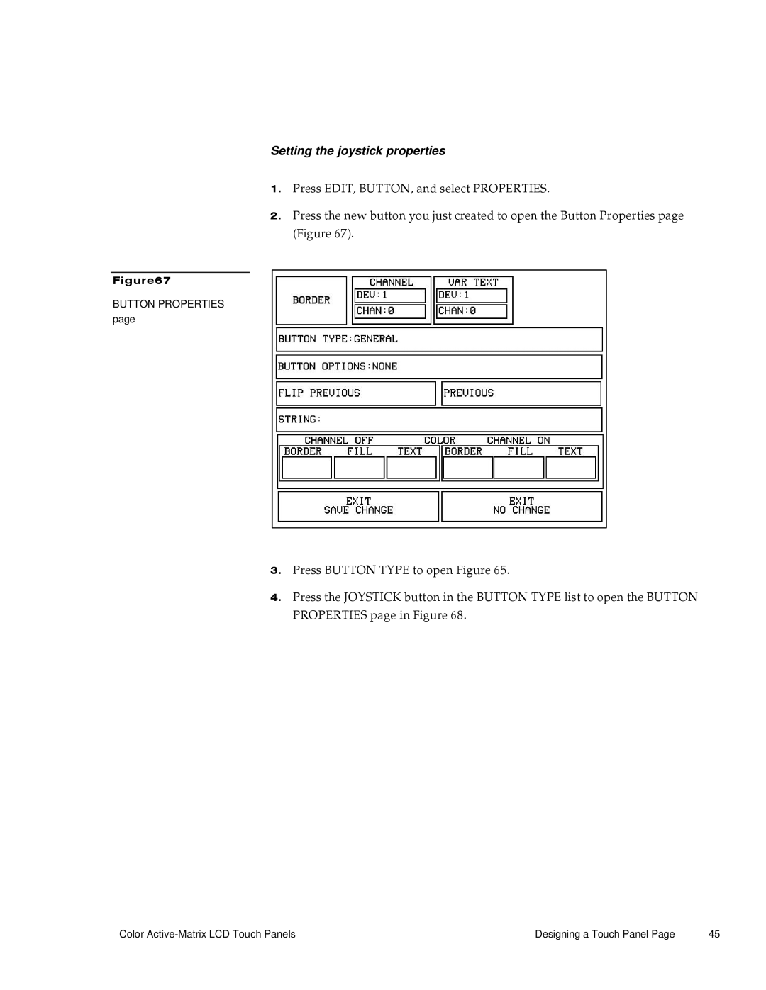 AMX G3 manual Setting the joystick properties 