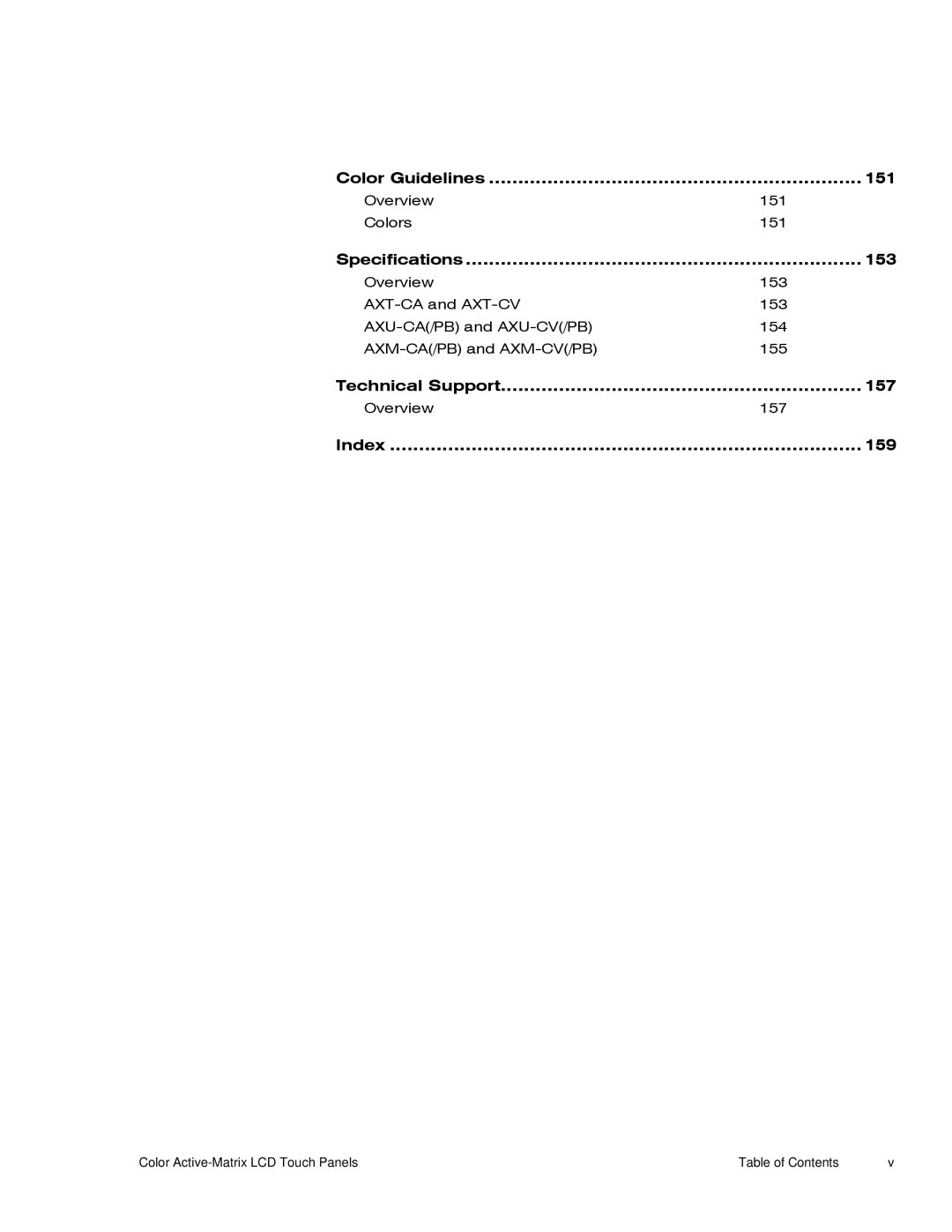 AMX G3 manual 151, 153, 157, 159 