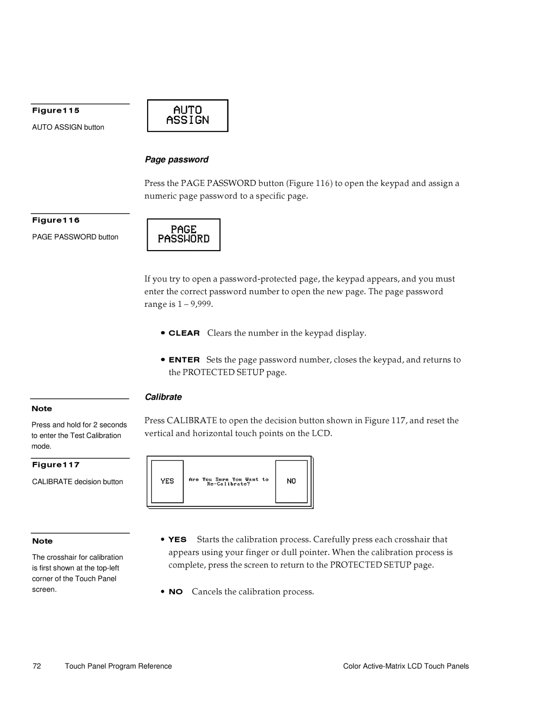 AMX G3 manual Password, Calibrate 