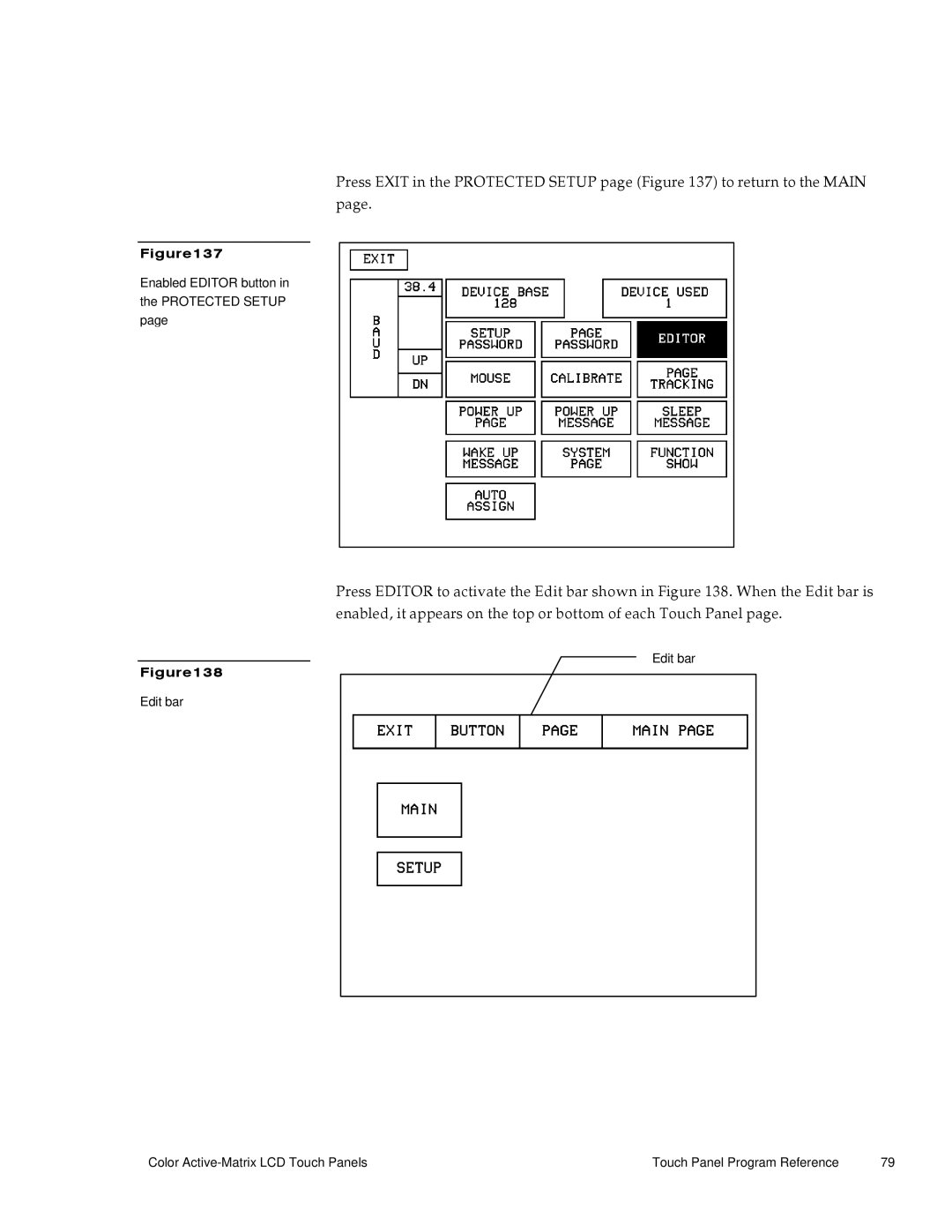 AMX G3 manual Press Exit in the Protected Setup page to return to the Main 