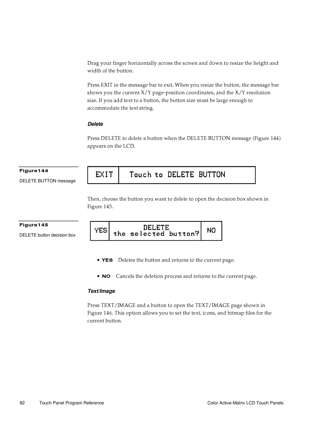 AMX G3 manual Delete, Text/Image 