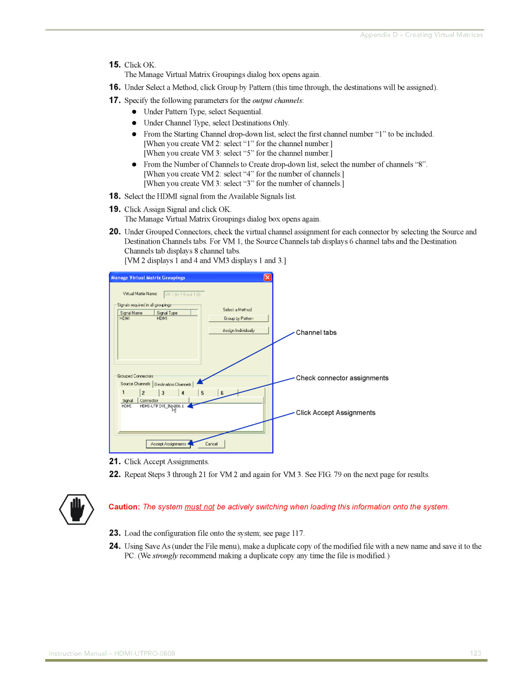 AMX HDMI-UTPRO-0808 instruction manual 123 