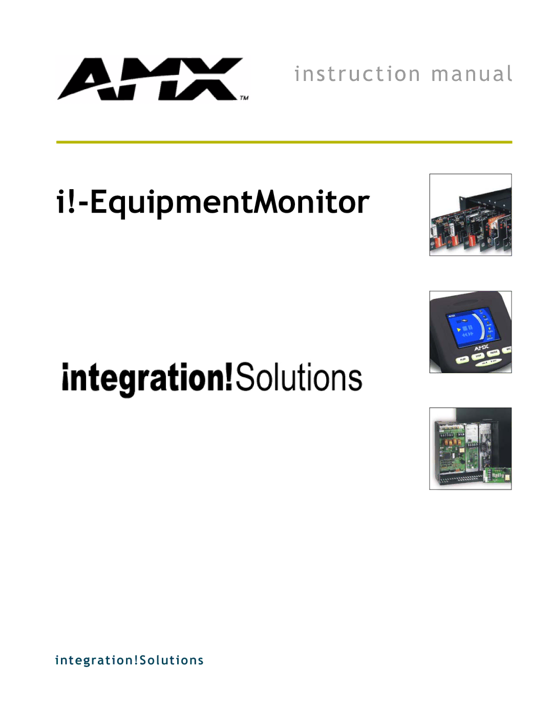 AMX i!-EquipmentMonitor instruction manual 