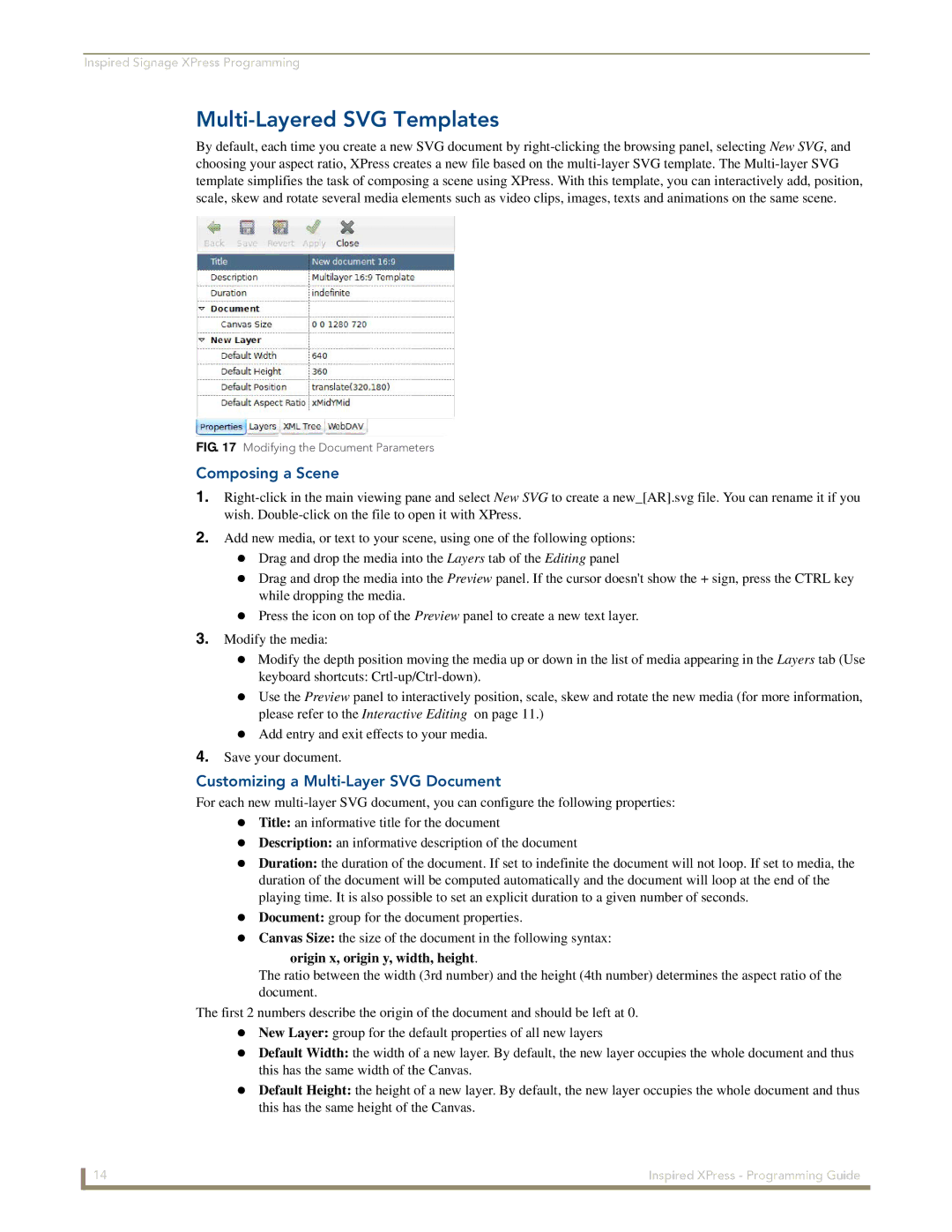 AMX IS-SPX-1000/1300 manual Multi-Layered SVG Templates, Composing a Scene, Customizing a Multi-Layer SVG Document 