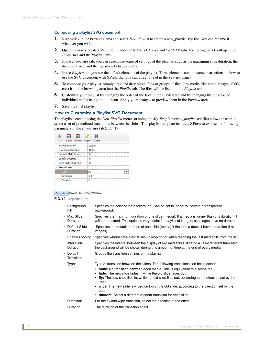 AMX IS-SPX-1000/1300 manual How to Customize a Playlist SVG Document, Composing a playlist SVG document 