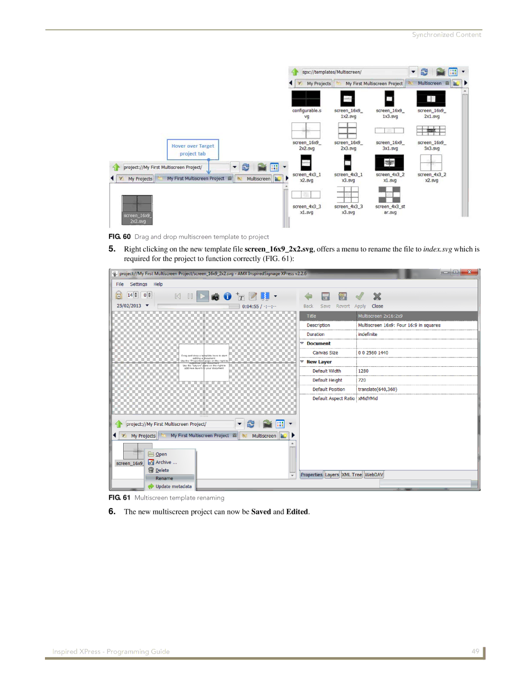 AMX IS-SPX-1000/1300 manual New multiscreen project can now be Saved and Edited 