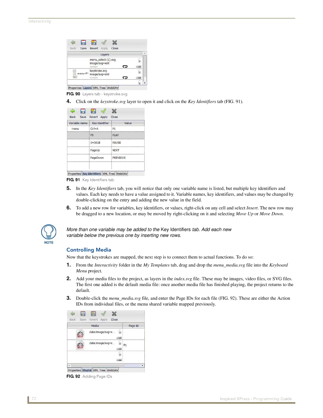 AMX IS-SPX-1000/1300 manual Controlling Media, Layers tab keystroke.svg 