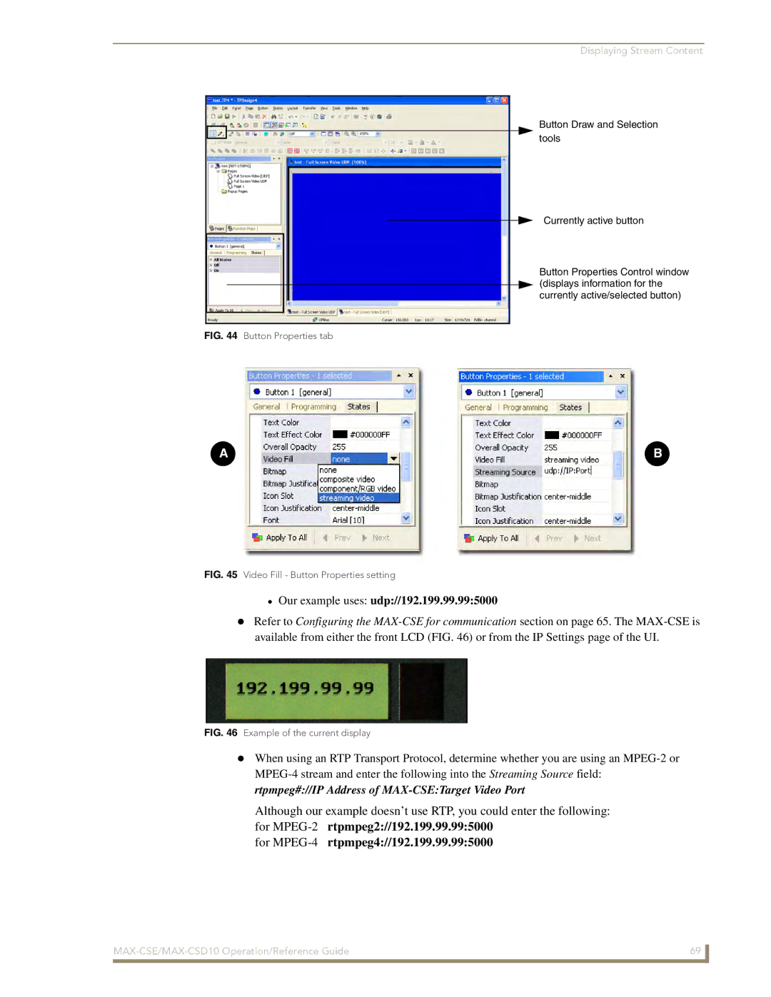 AMX MAX-CSD 10 manual Rtpmpeg#//IP Address of MAX-CSETarget Video Port 