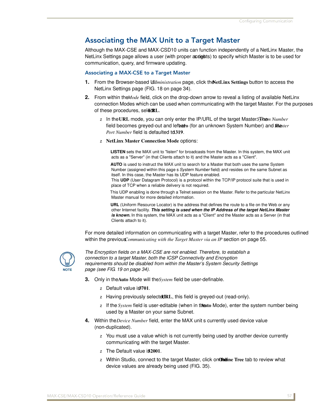 AMX MAX-CSD10 manual Associating the MAX Unit to a Target Master, Associating a MAX-CSE to a Target Master 