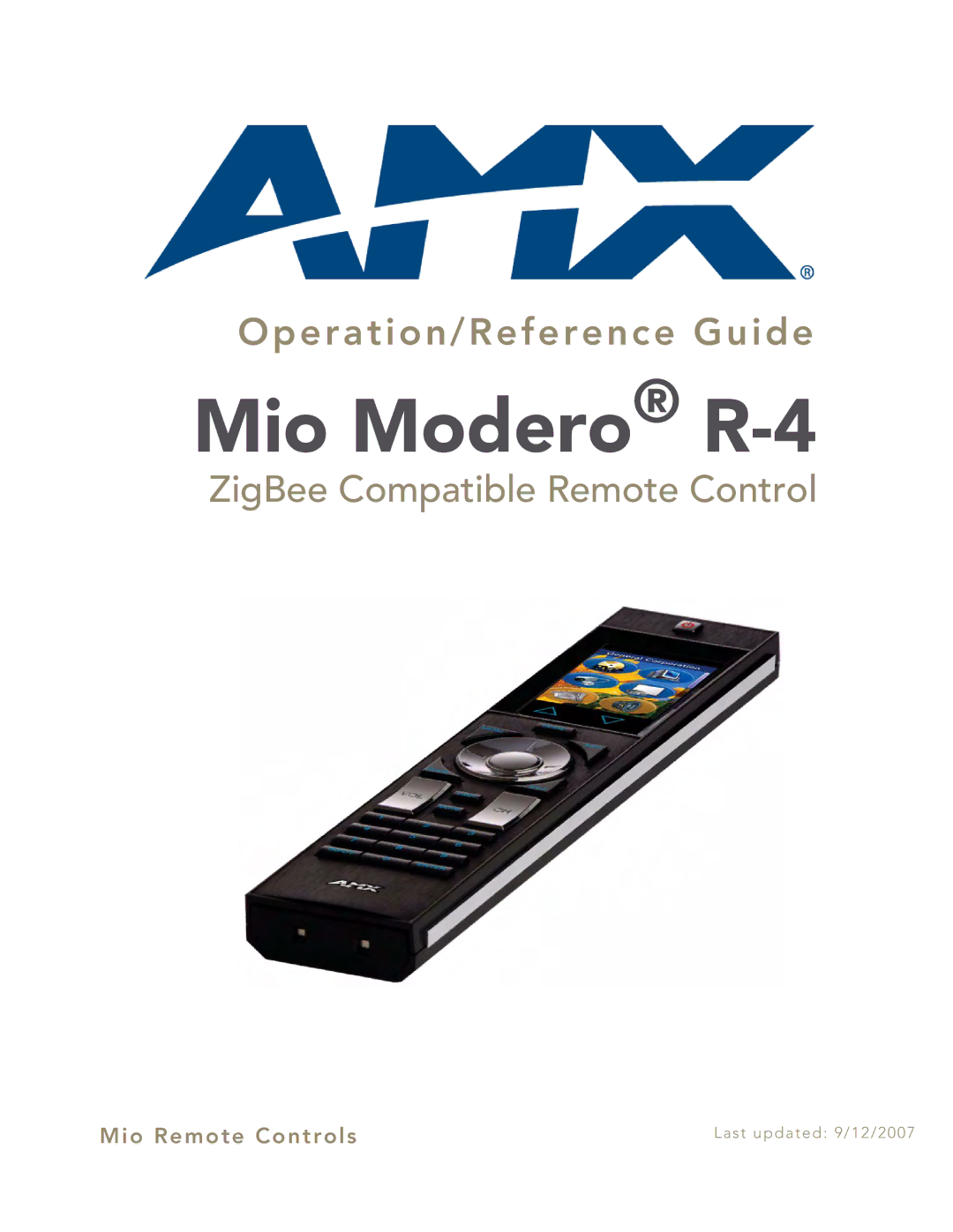 AMX Mio Modero R-4 manual 