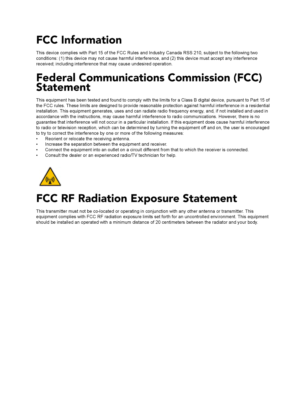 AMX MVP-5200i manual FCC Information 