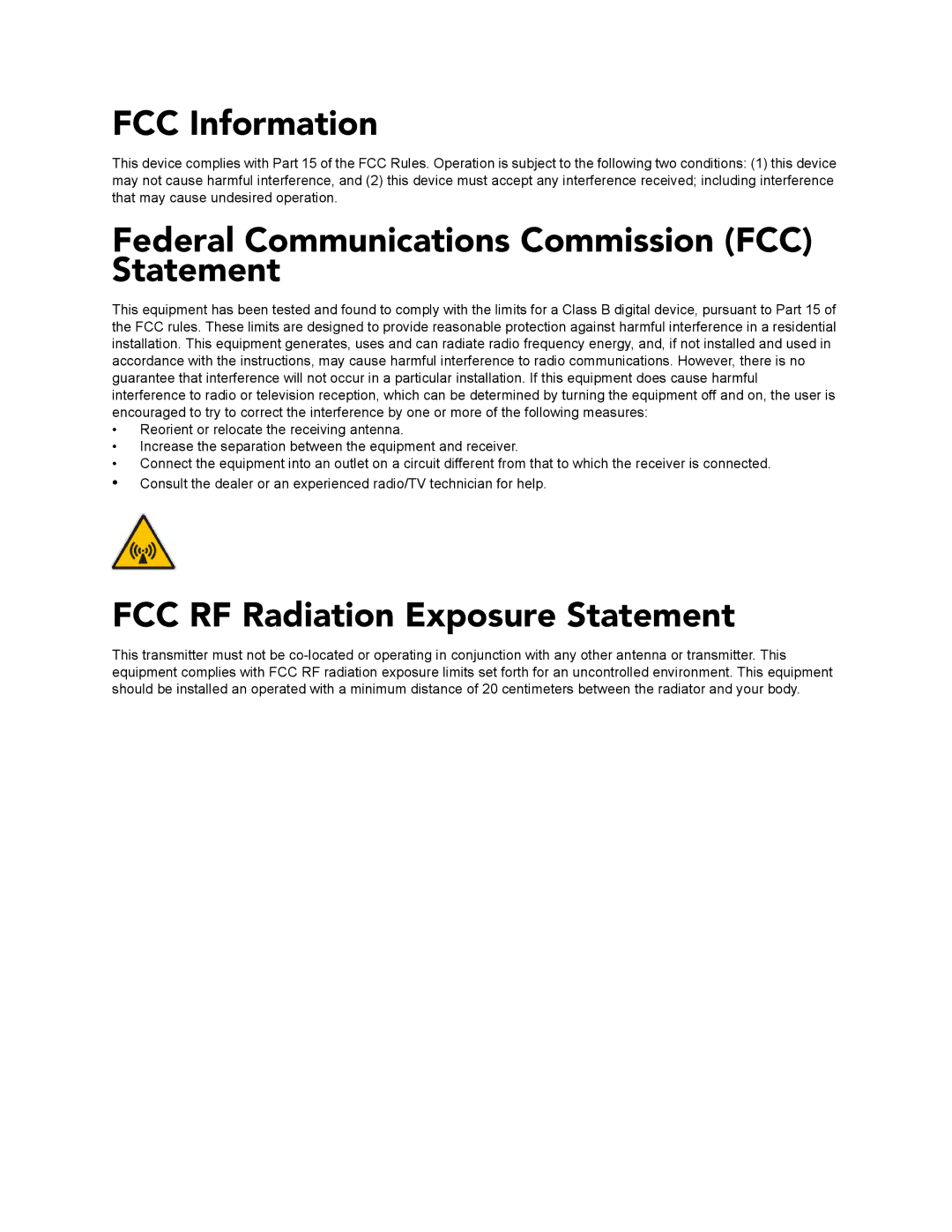 AMX MVP-8400 manual FCC Information 