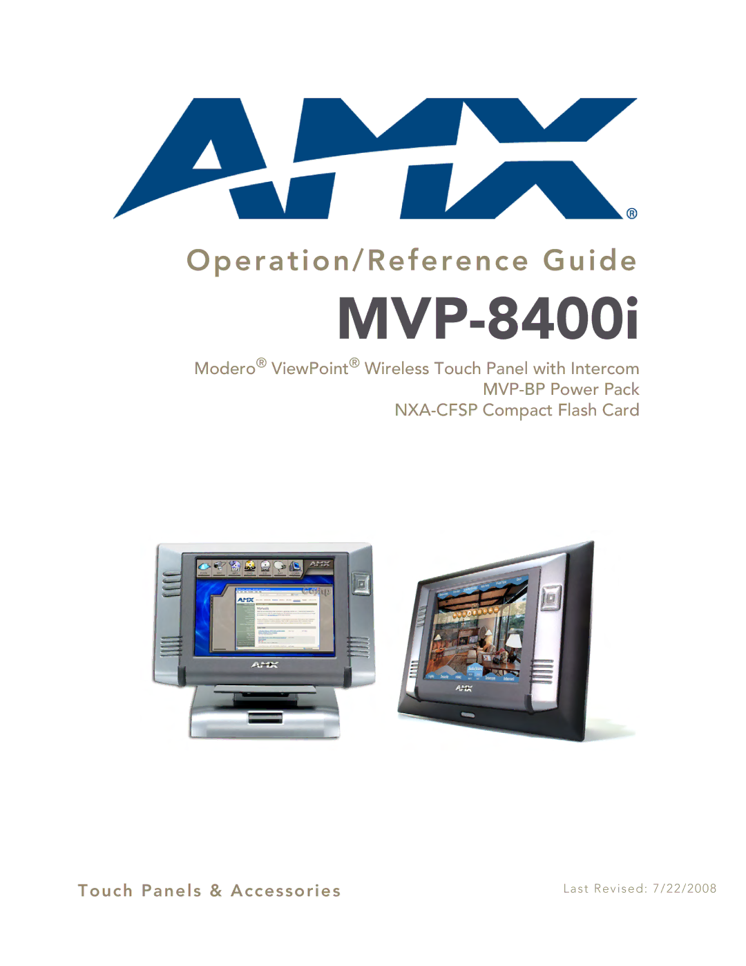 AMX MVP-8400i manual 