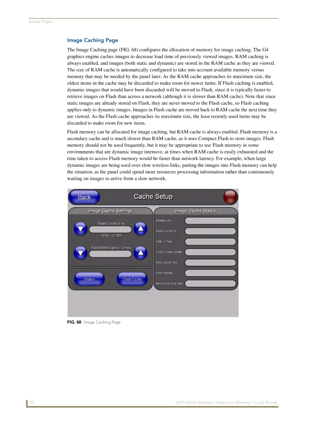 AMX MVP-8400i manual Image Caching 