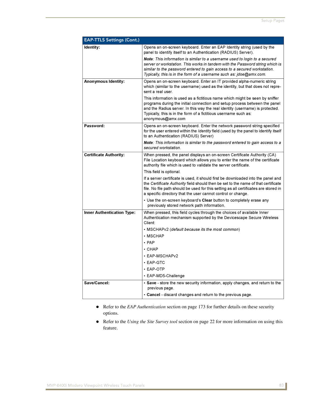 AMX MVP-8400i manual MSCHAPv2 default because its the most common 