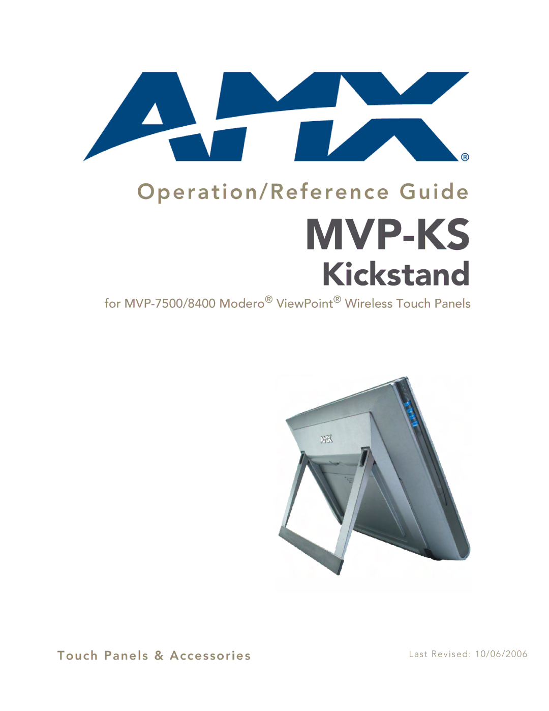 AMX MVP-KS manual Mvp-Ks 