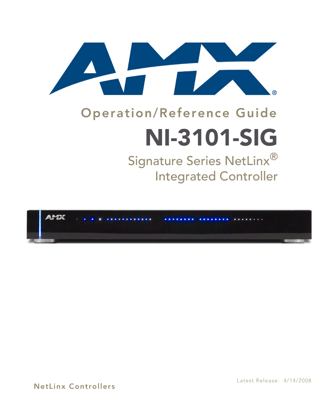 AMX NI-3101-SIG manual 