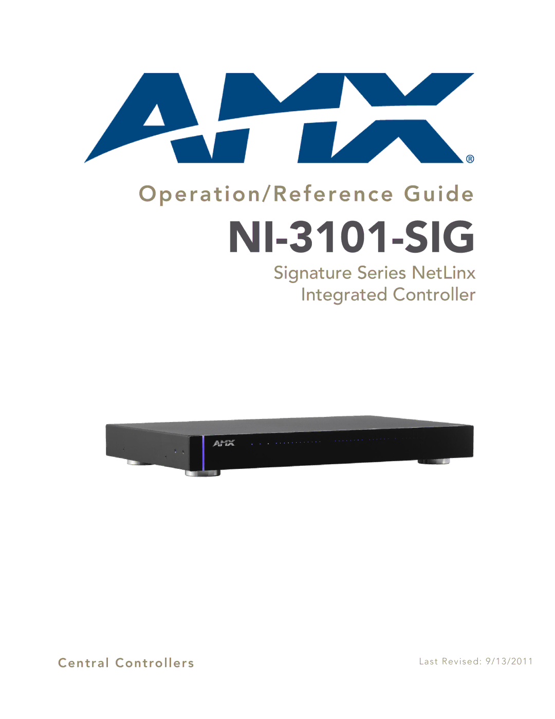 AMX NI-3101-SIG manual 