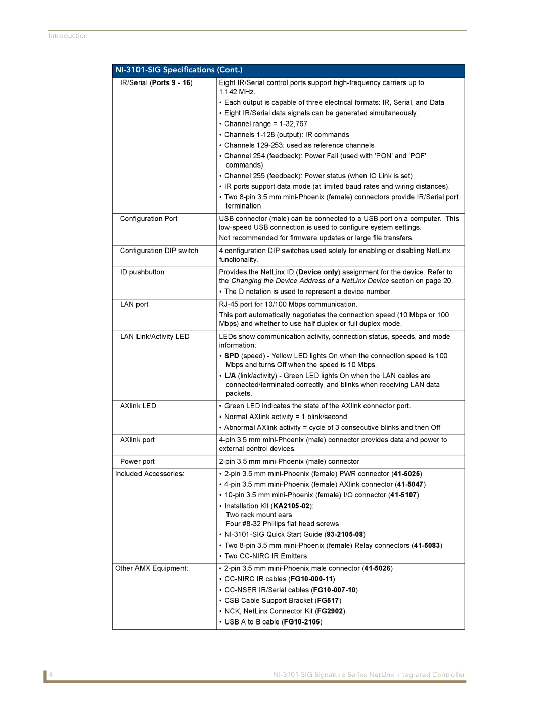 AMX NI-3101-SIG manual Changing the Device Address of a NetLinx Device section on 