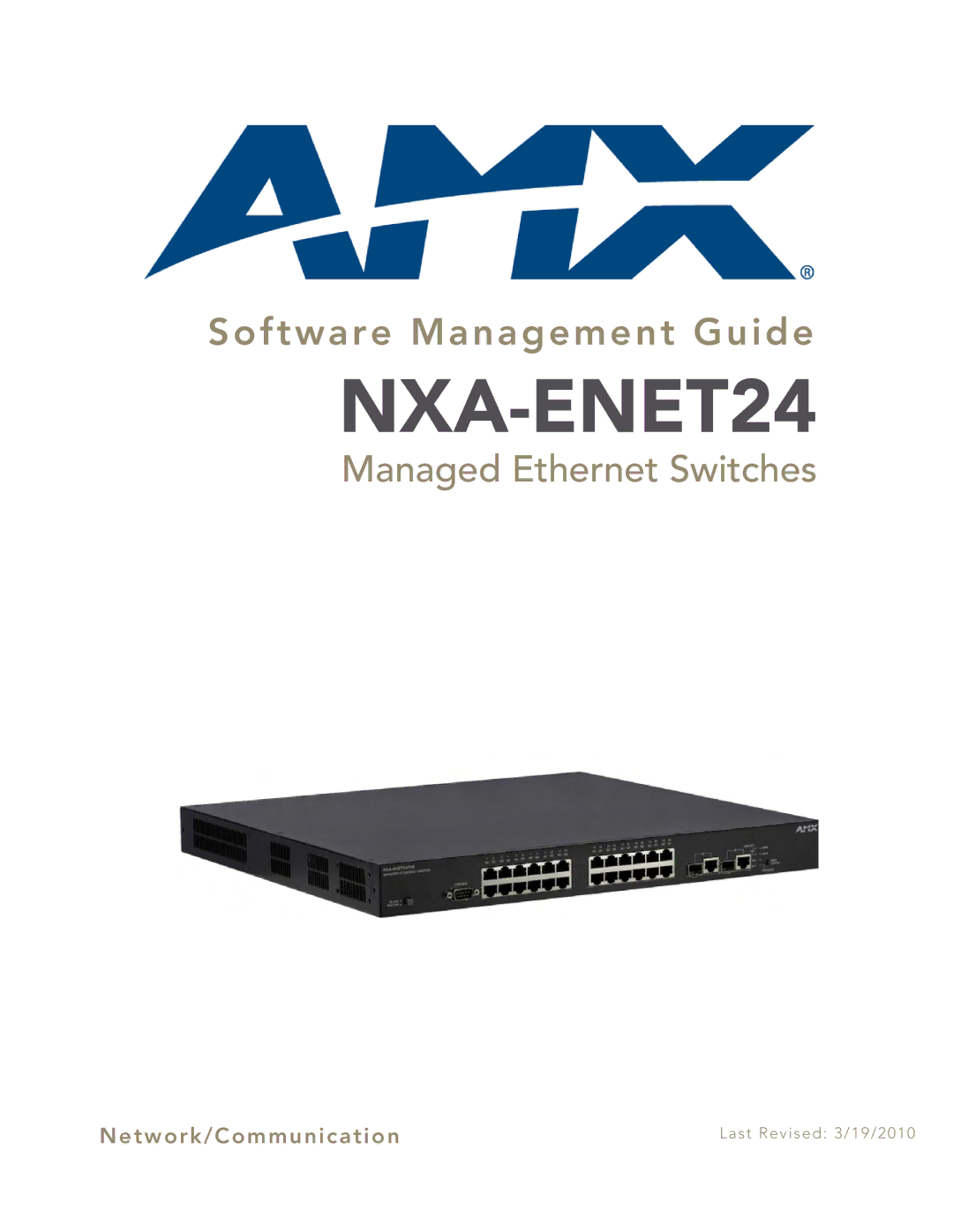 AMX NXA-ENET24 manual 