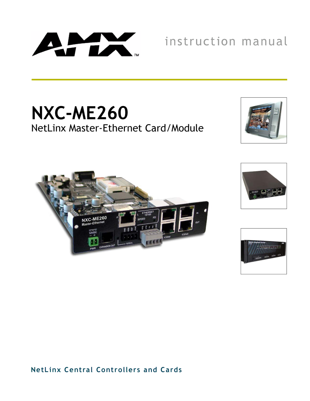 AMX NXC-ME260 instruction manual 