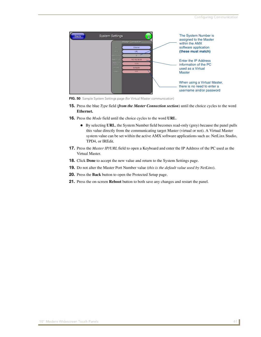 AMX NXD-1000Vi manual Ethernet 