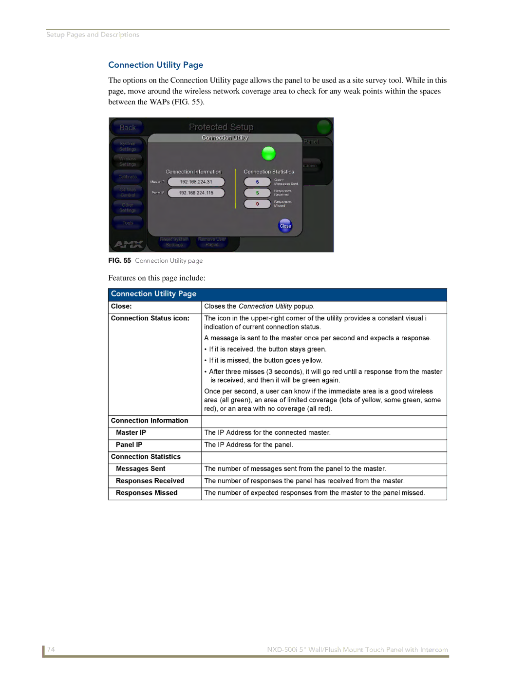 AMX NXD-500i manual Connection Utility 