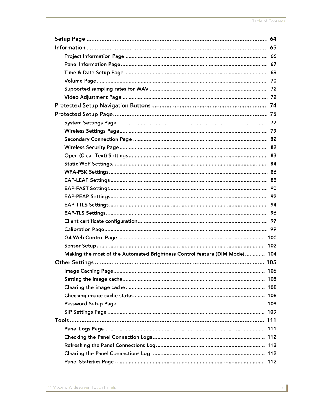 AMX NXD-700Vi manual Information 