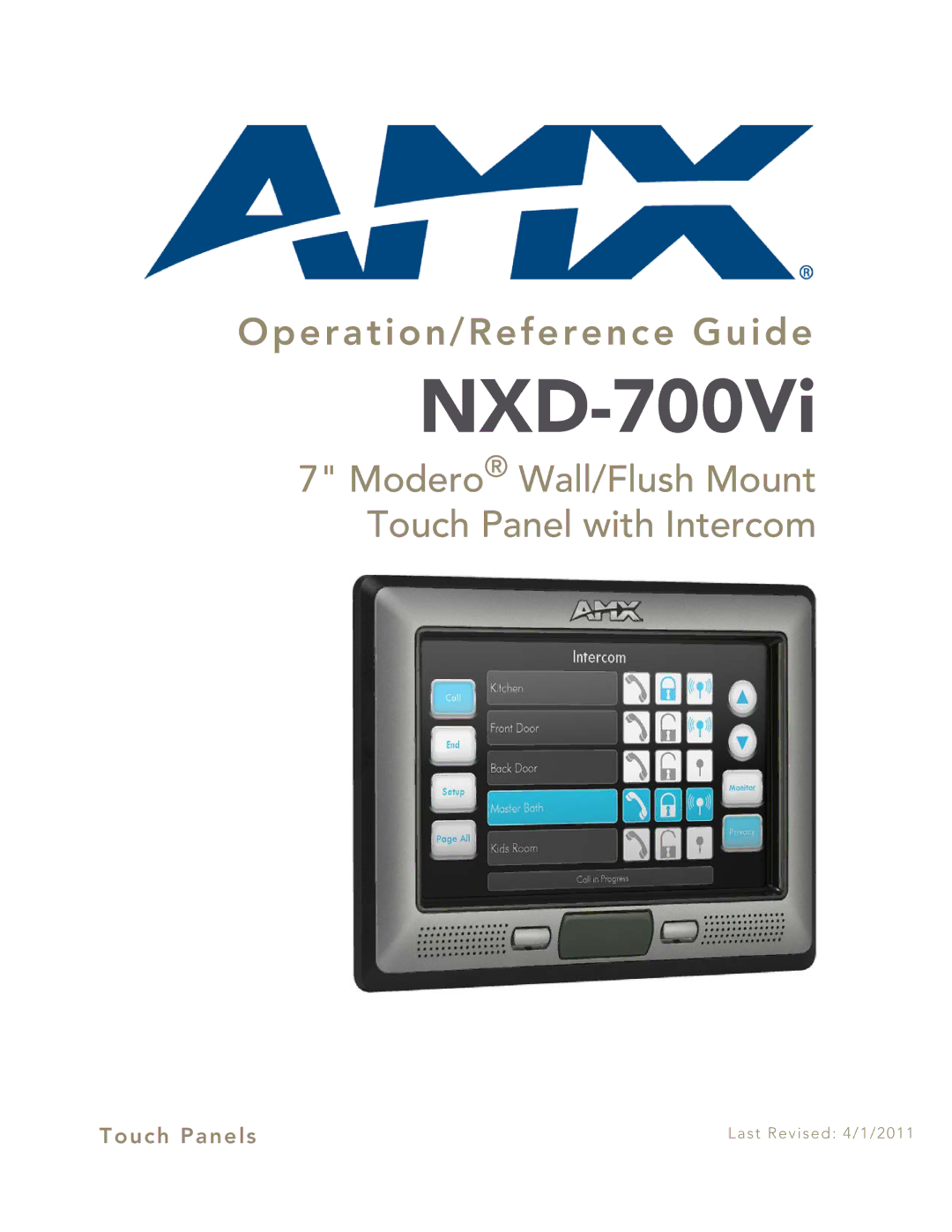 AMX NXD-700Vi manual 