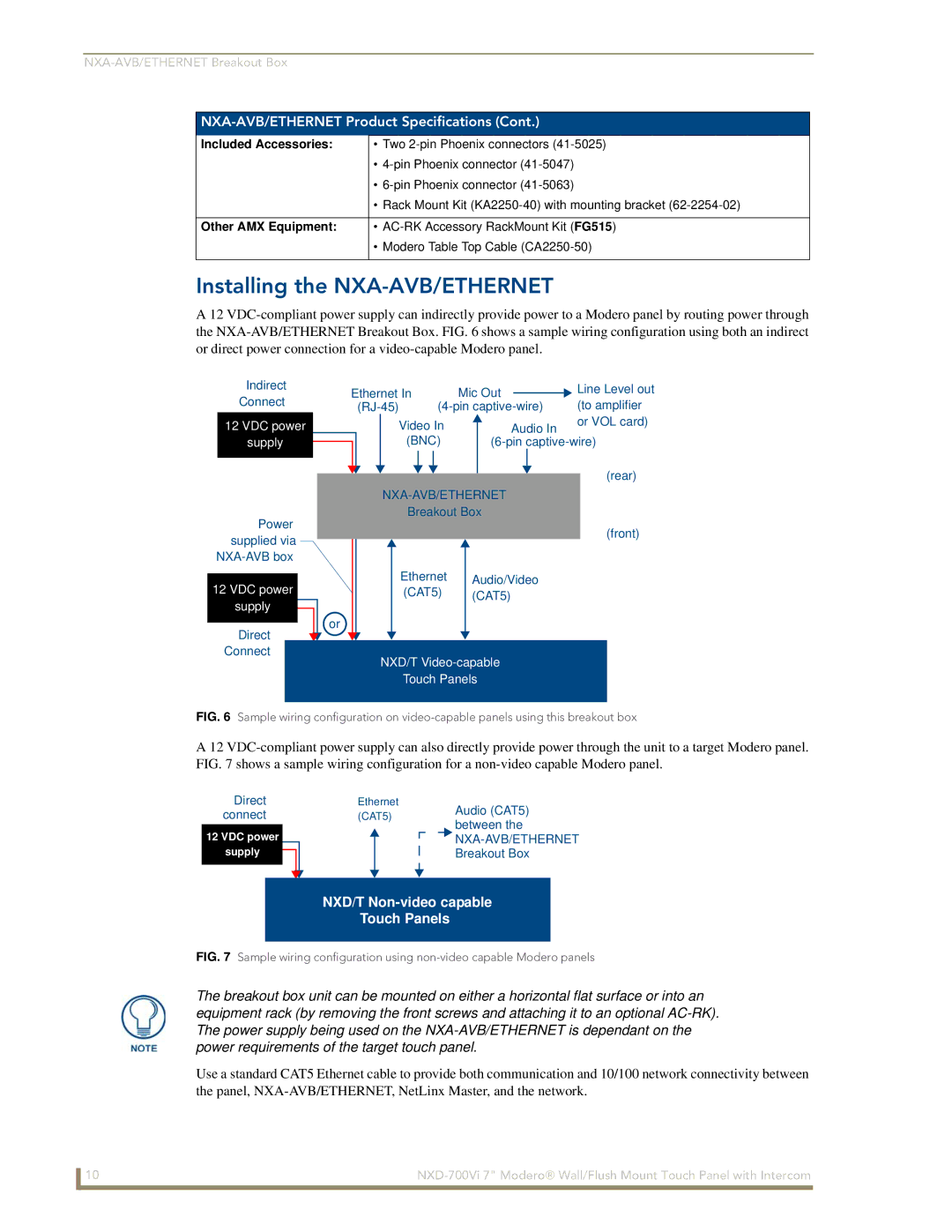 AMX NXD-700Vi manual Installing the NXA-AVB/ETHERNET, Nxa-Avb/Ethernet 