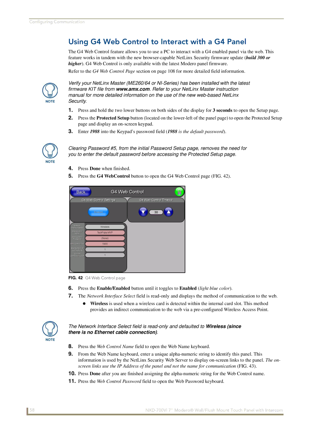 AMX NXD-700Vi manual Using G4 Web Control to Interact with a G4 Panel 