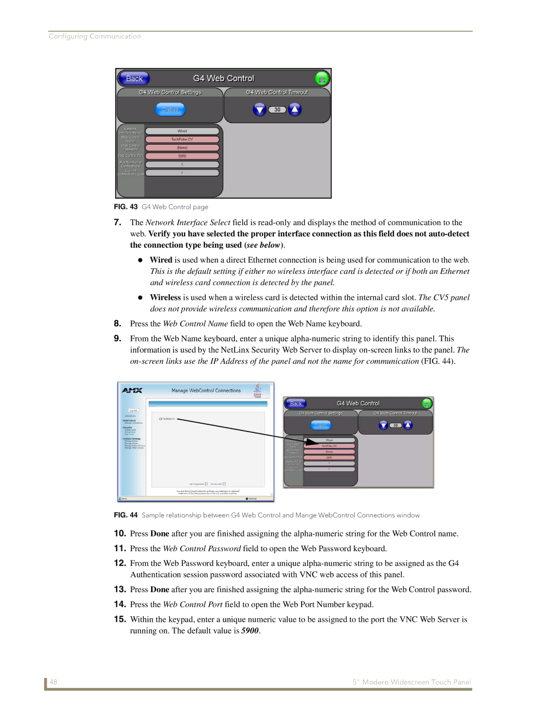 AMX NXD-CV5 manual G4 Web Control 