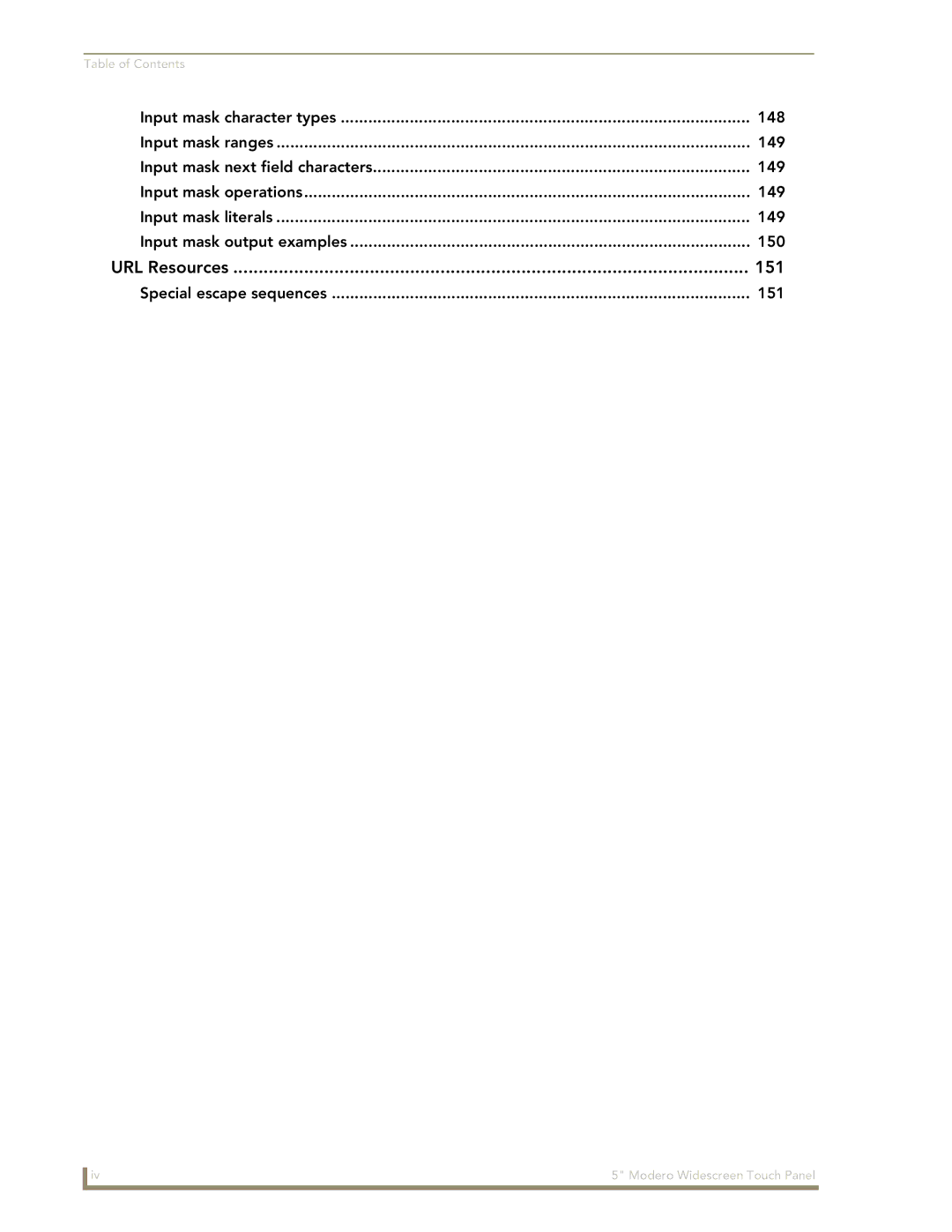 AMX NXD-CV5 manual URL Resources 151 