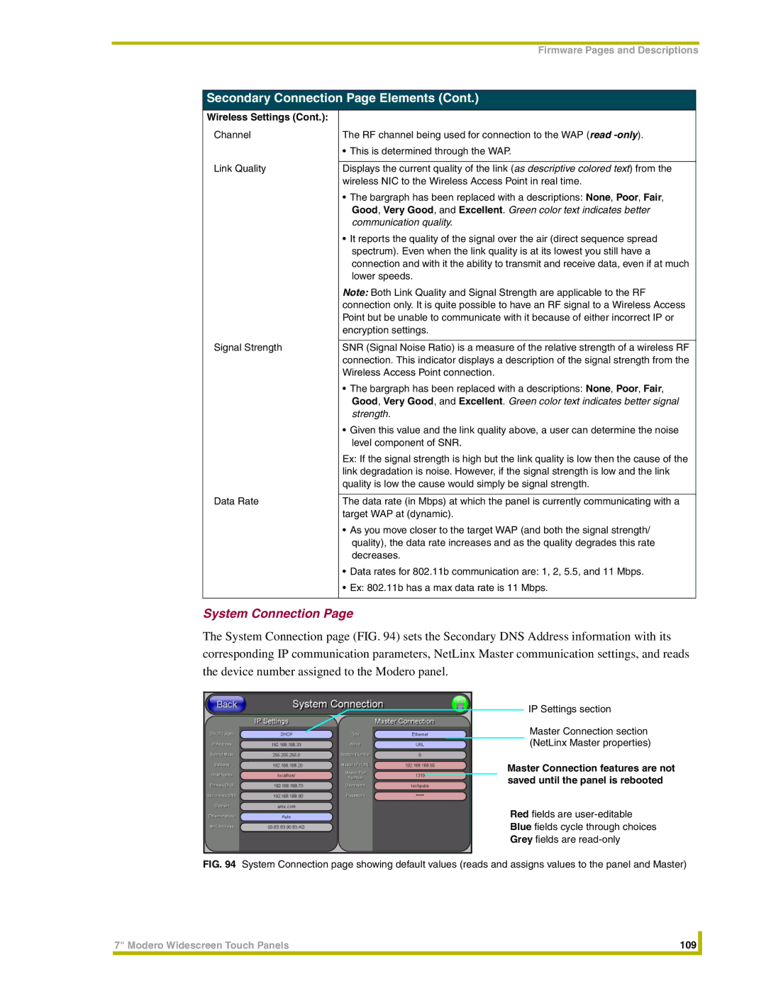 AMX NXT-CV7, NXD-CV7 instruction manual System Connection 