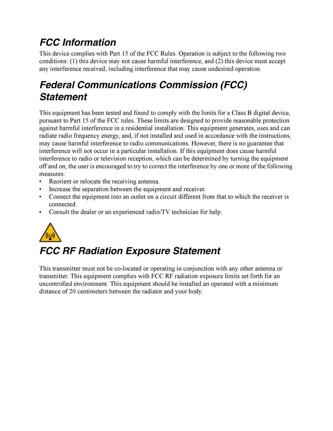 AMX NXT-CV7, NXD-CV7 instruction manual FCC Information 