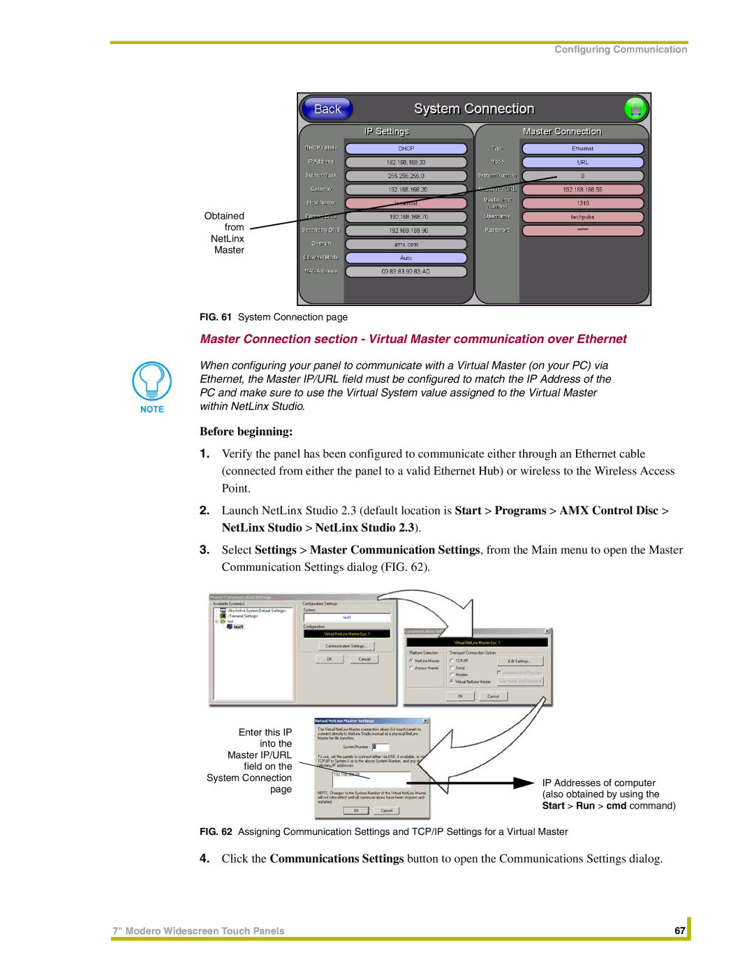 AMX NXT-CV7, NXD-CV7 instruction manual Obtained From NetLinx Master 