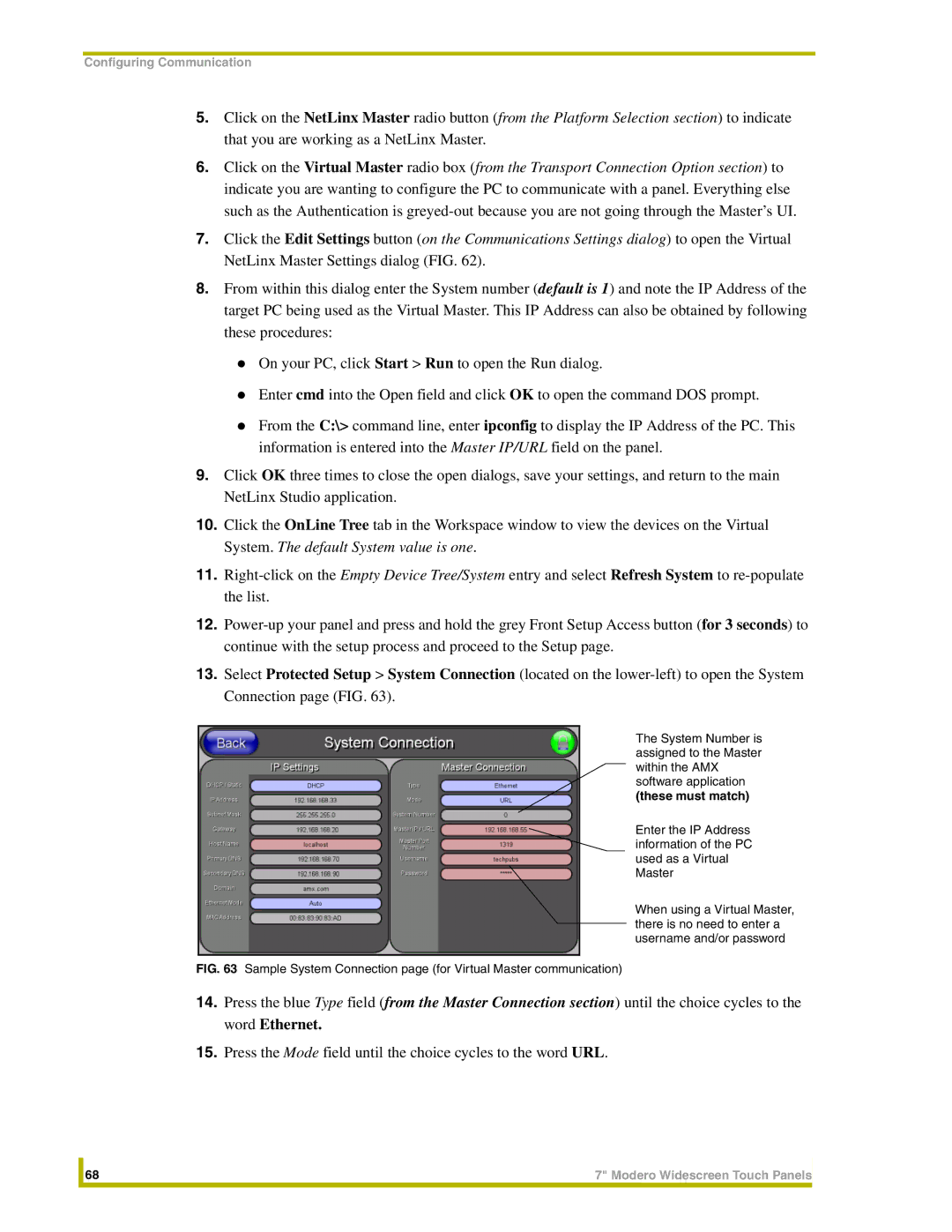 AMX NXD-CV7, NXT-CV7 instruction manual These must match 