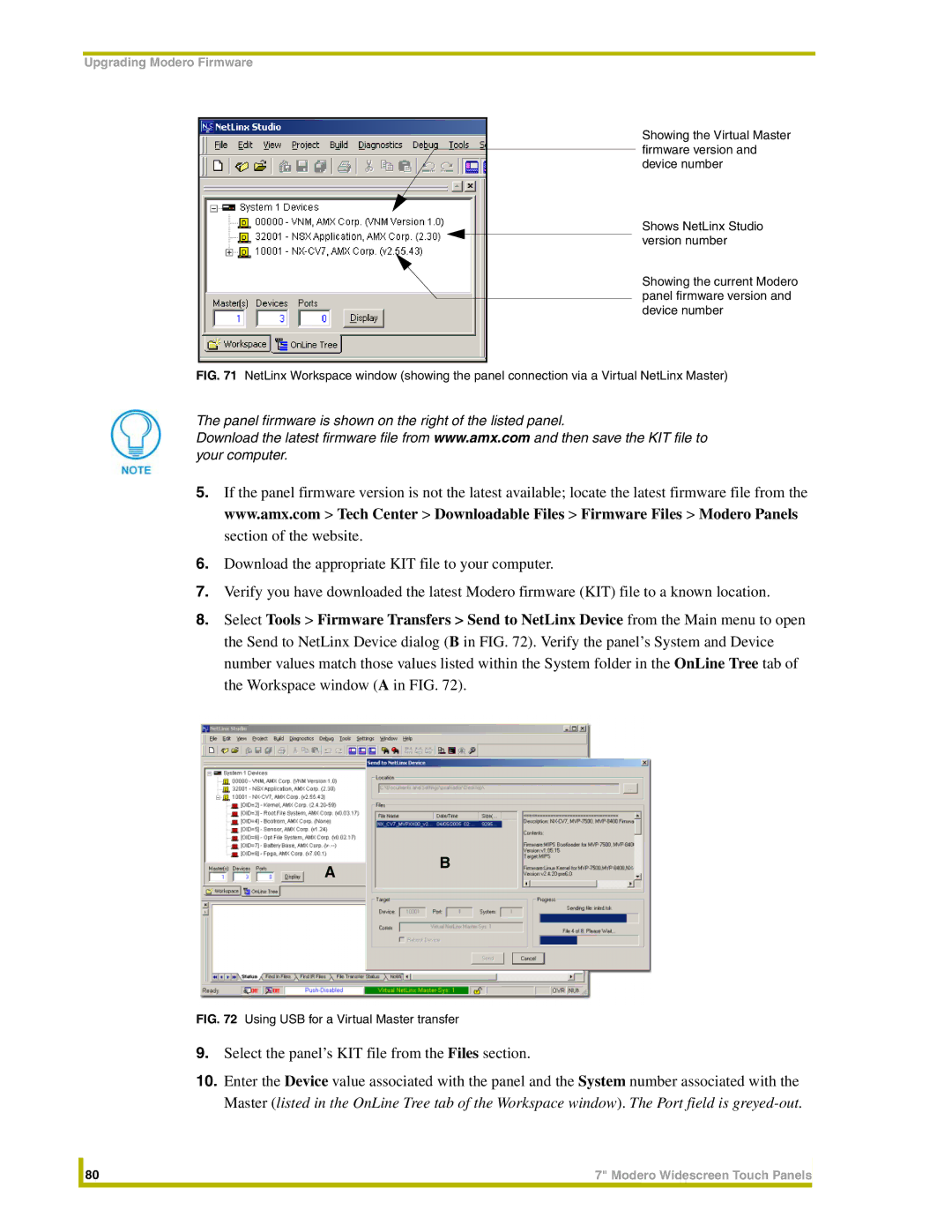 AMX NXD-CV7, NXT-CV7 instruction manual Select the panel’s KIT file from the Files section 