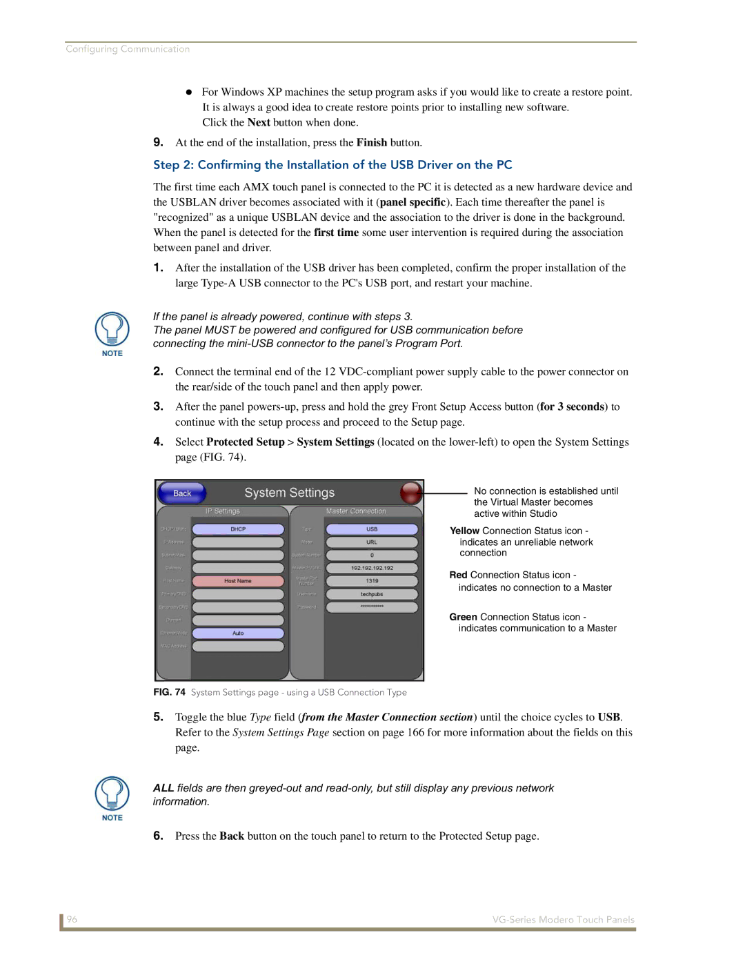 AMX NXD/NXT-1700VG, NXD/NXT-1500VG, NXD/NXT-1200VG manual Confirming the Installation of the USB Driver on the PC 